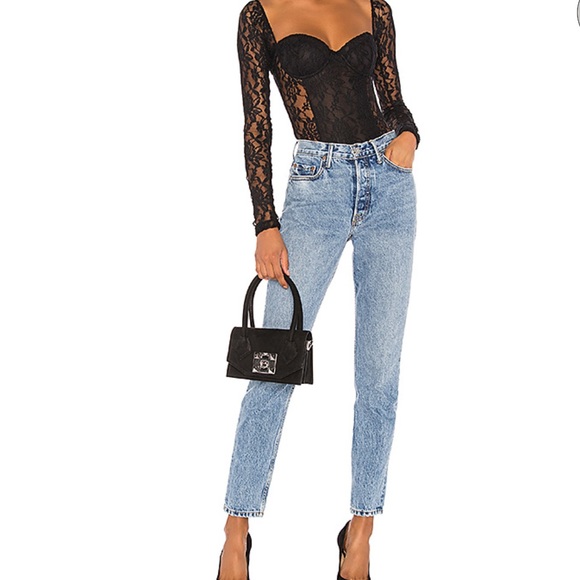Jonathan Simkhai Bodysuit Lace Black Revolve Top L - Picture 6 of 6